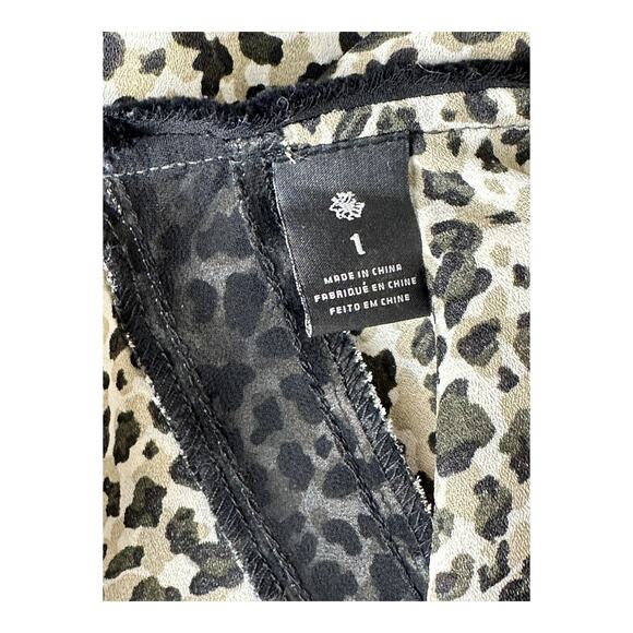 Maison Scotch & Soda Top Women 1 Small Dreams of Paradise Tan Black Sheer Dainty - Picture 8 of 10